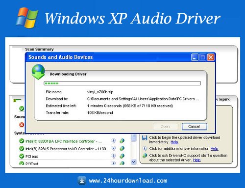 intel download for sound cards windows xp home edition